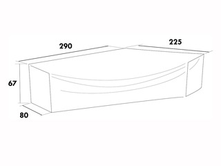 Cover Lounge 290/80X225/80X67 Cm