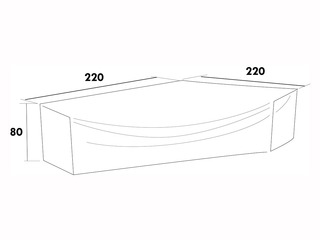 Cover Lounge 220X220x80 Cm