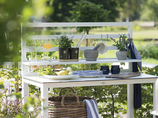 Åminne Outdoor Kitchen Workbench White Aluminium