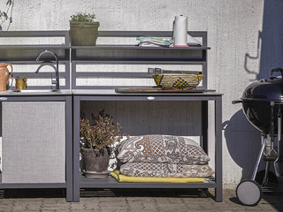 Åminne Outdoor Kitchen Workbench Grey Aluminium